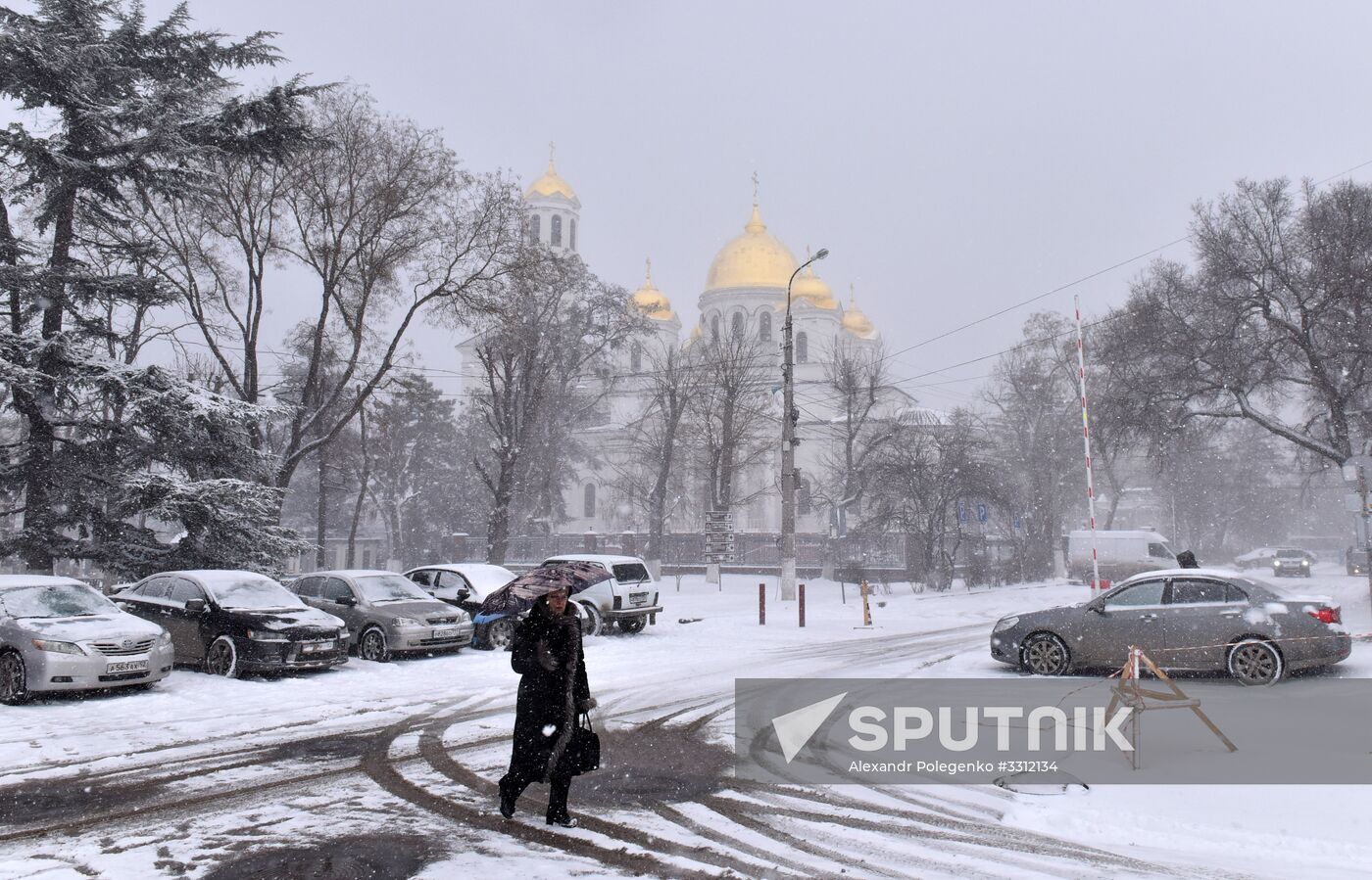 Snowfall in Crimea
