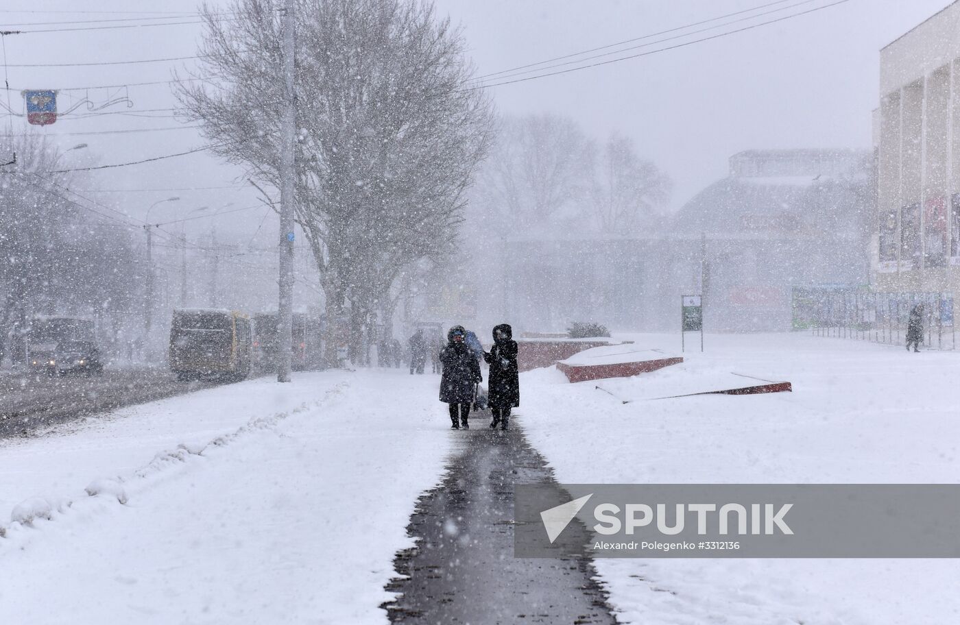 Snowfall in Crimea