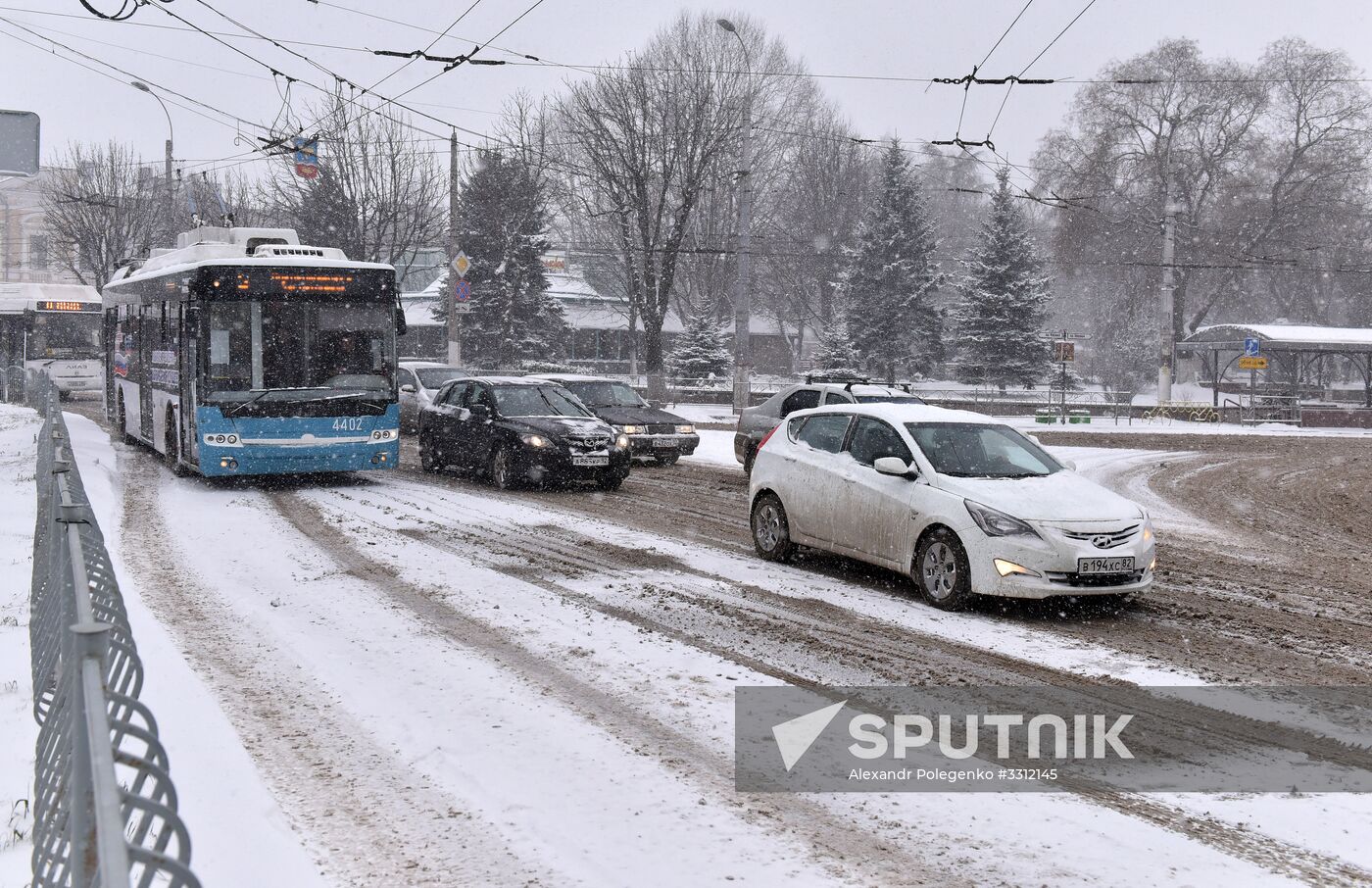Snowfall in Crimea