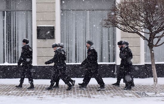 Snowfall in Crimea