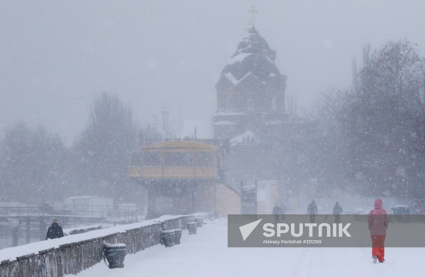 Snowfall in Crimea