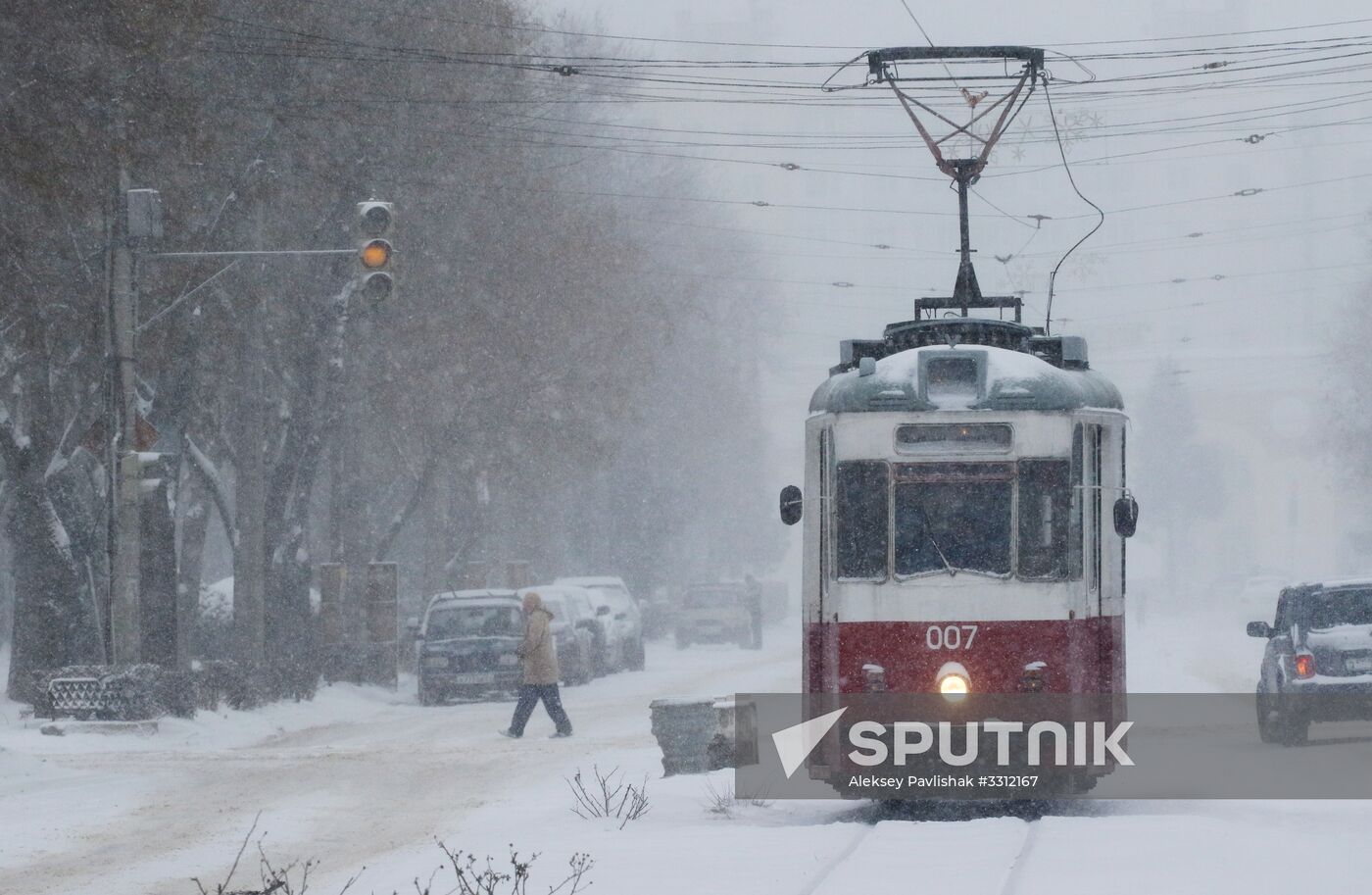 Snowfall in Crimea