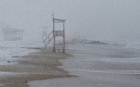 Snowfall in Crimea