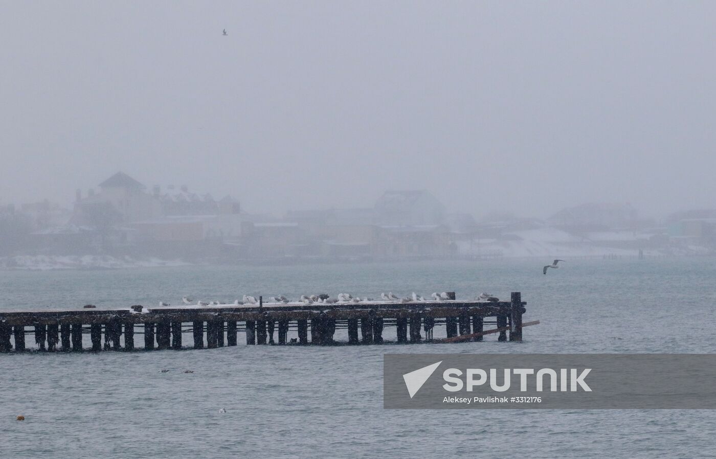 Snowfall in Crimea