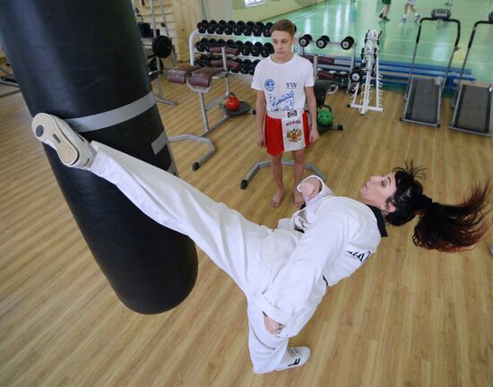 Nontraditional occupations for women. Yelena Aseyeva, Master of Sport in Taekwondo