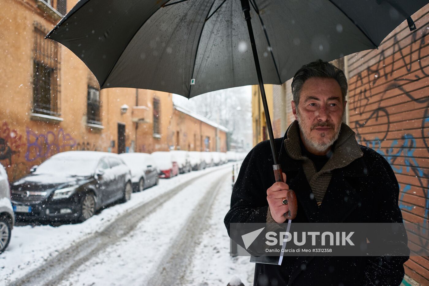 Snowfall in Italy