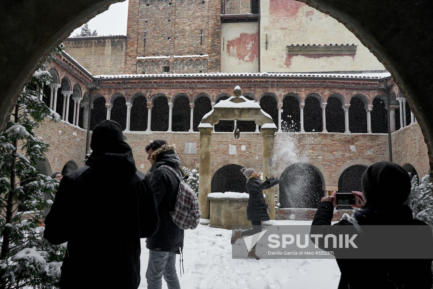 Snowfall in Italy