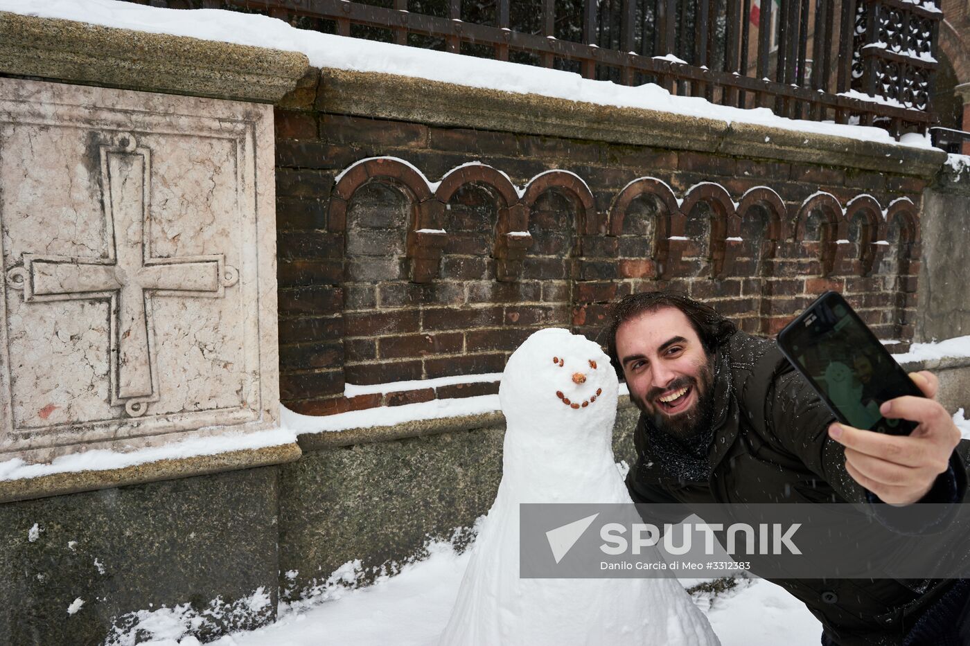 Snowfall in Italy