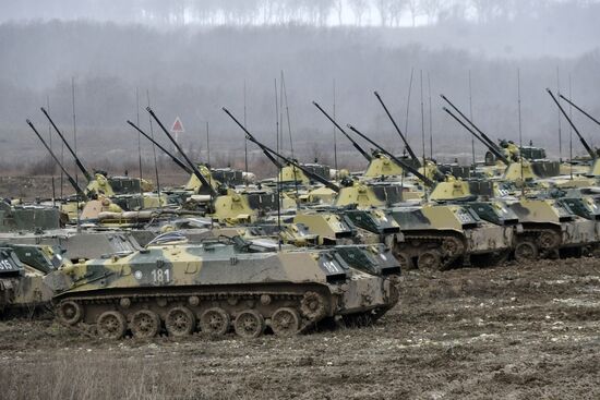 Exercises of air-landing troops in Krasnodar Territory