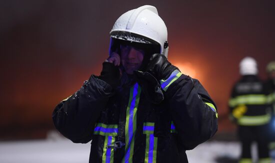 Fire on river cruise boat in Moscow