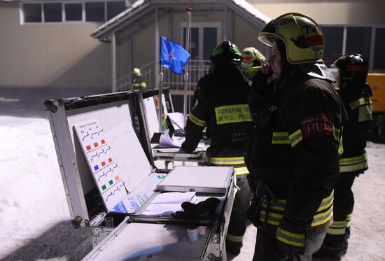 Fire on river cruise boat in Moscow