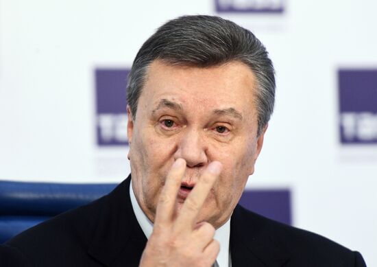 News conference of Viktor Yanukovych