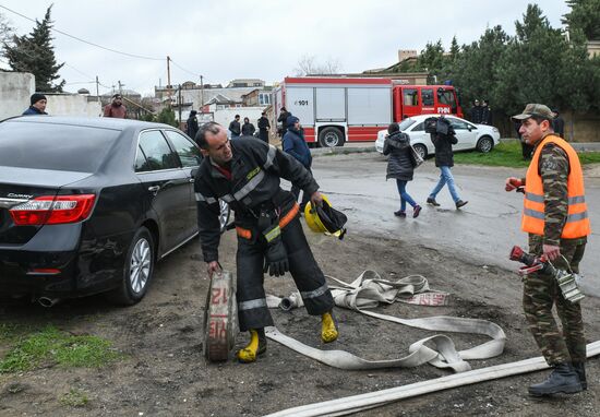 Fire at drug abuse clinic in Baku