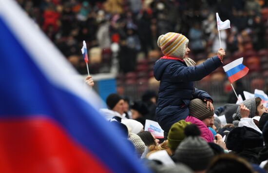 Rally in support of Vladimir Putin for president