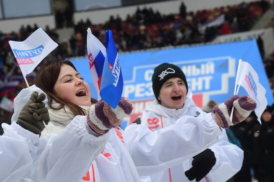 Rally in support of Vladimir Putin for president
