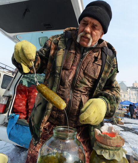 Food market in Vladivostok