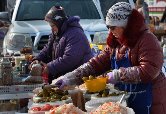 Food market in Vladivostok