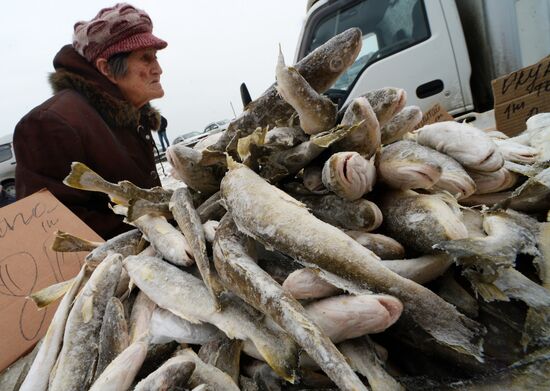 Food market in Vladivostok