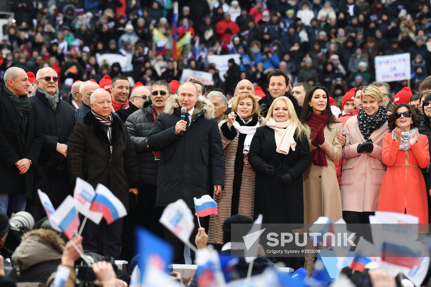 Rally in support of Vladimir Putin for president