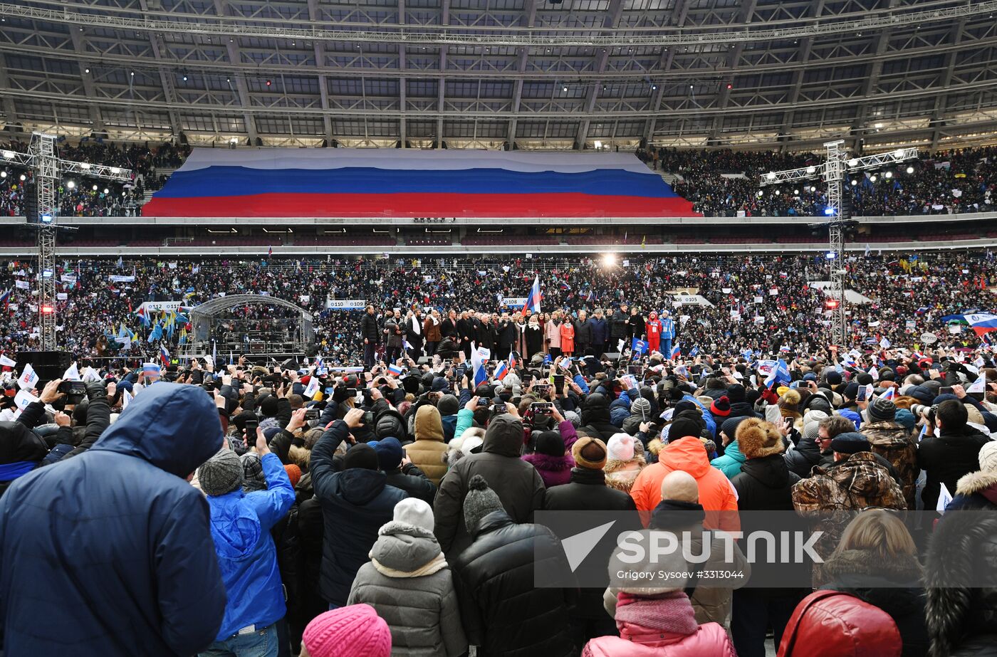 Rally in support of Vladimir Putin for president