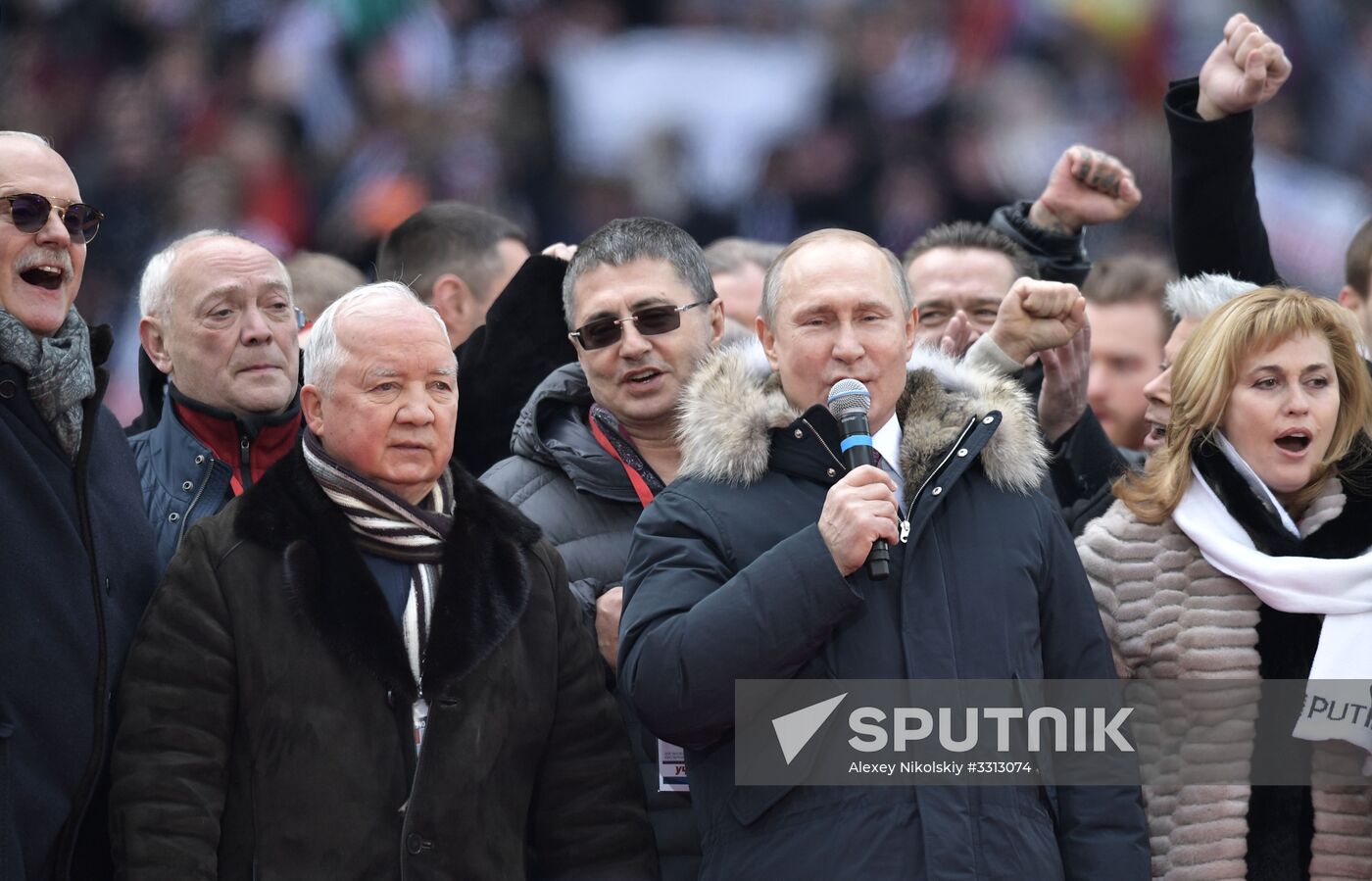 Rally in support of Vladimir Putin for president