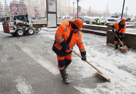 Snowfall in Moscow