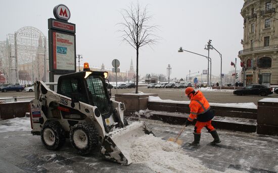 Snowfall in Moscow