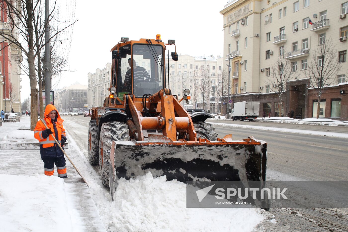 Snowfall in Moscow