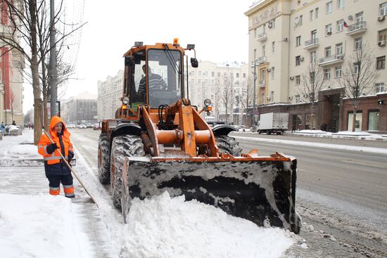 Snowfall in Moscow
