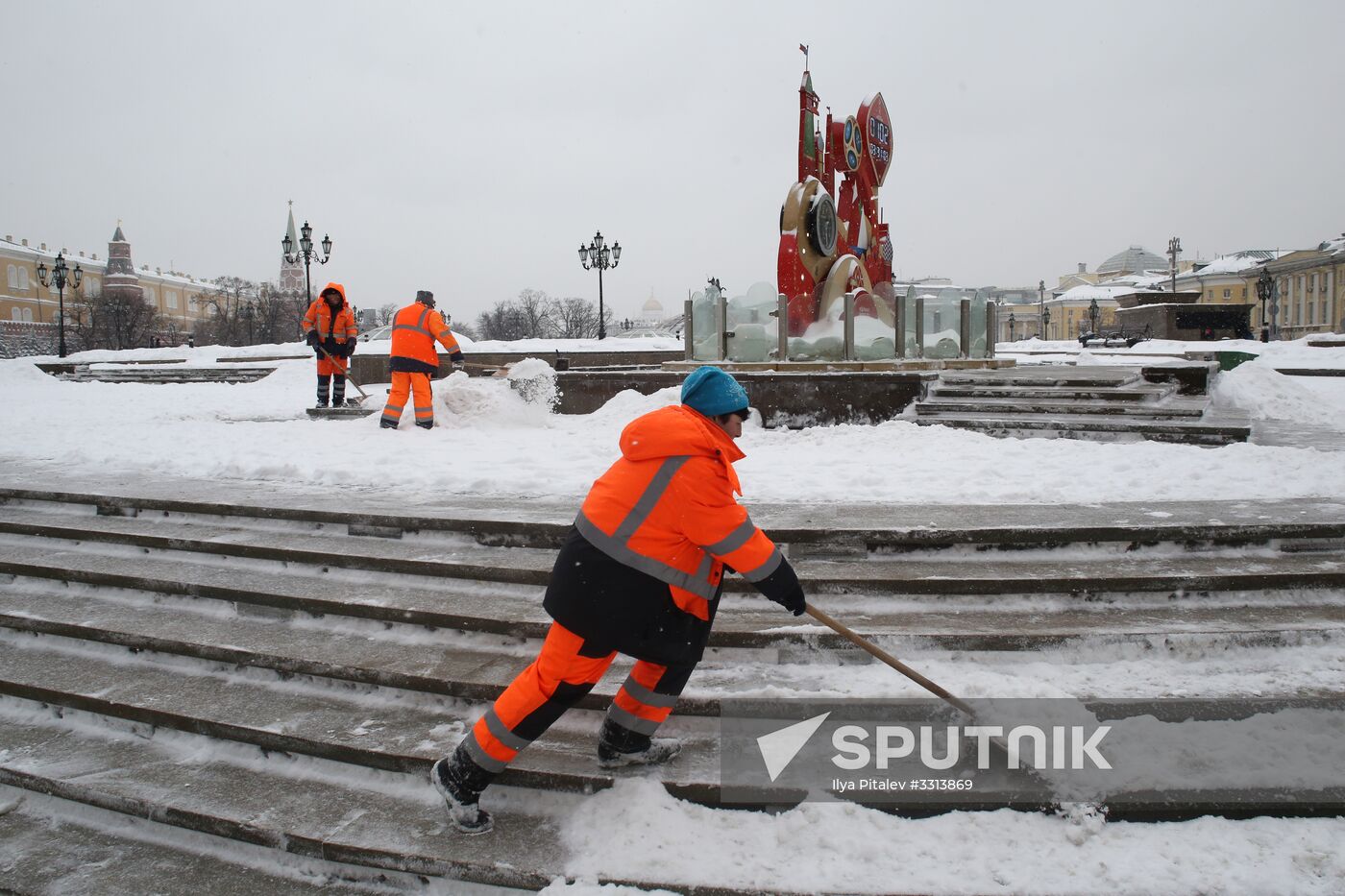 Snowfall in Moscow