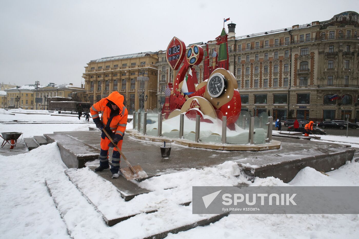 Snowfall in Moscow