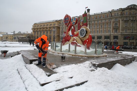 Snowfall in Moscow