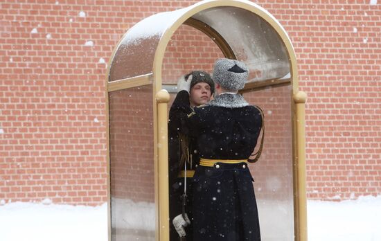 Snowfall in Moscow