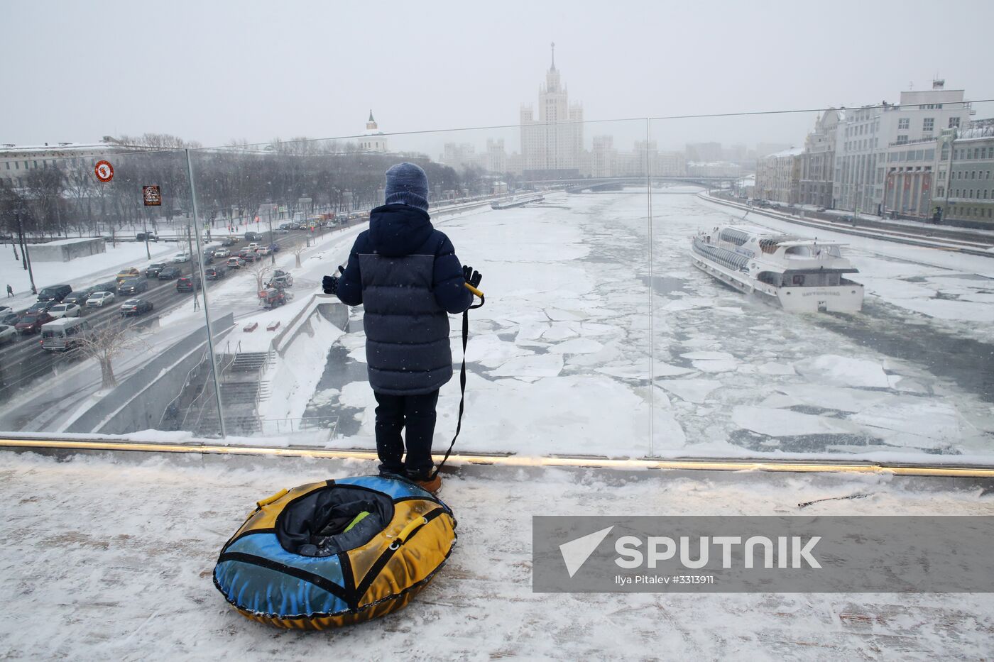 Snowfall in Moscow