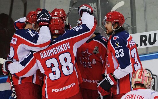 Kontinental Hockey League. CSKA vs. Spartak