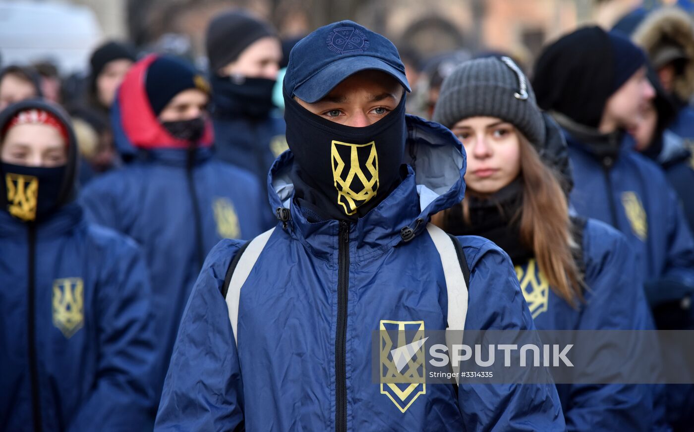 Nationalists march in Lviv