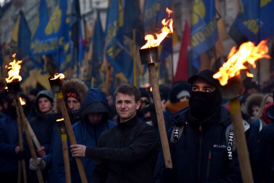Nationalists march in Lviv