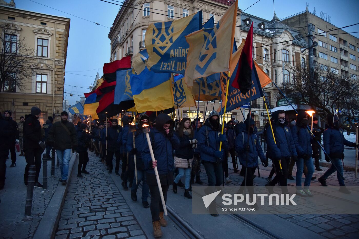 Nationalists march in Lviv