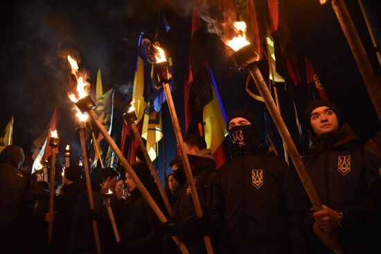 Nationalists march in Lviv