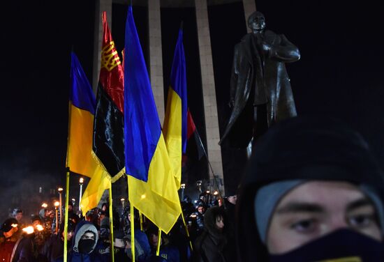 Nationalists march in Lviv
