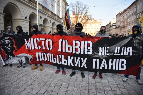 Nationalists march in Lviv
