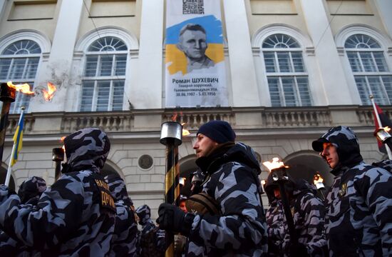 Nationalists march in Lviv