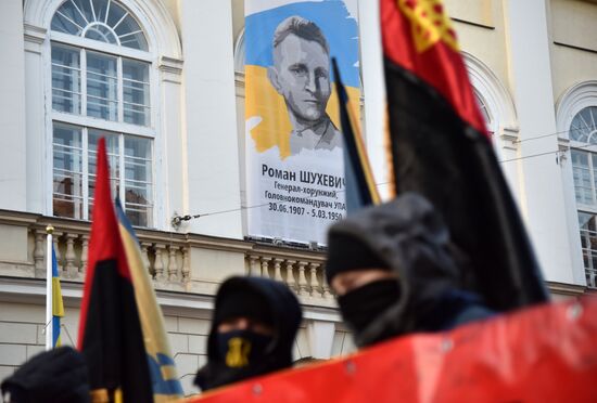 Nationalists march in Lviv