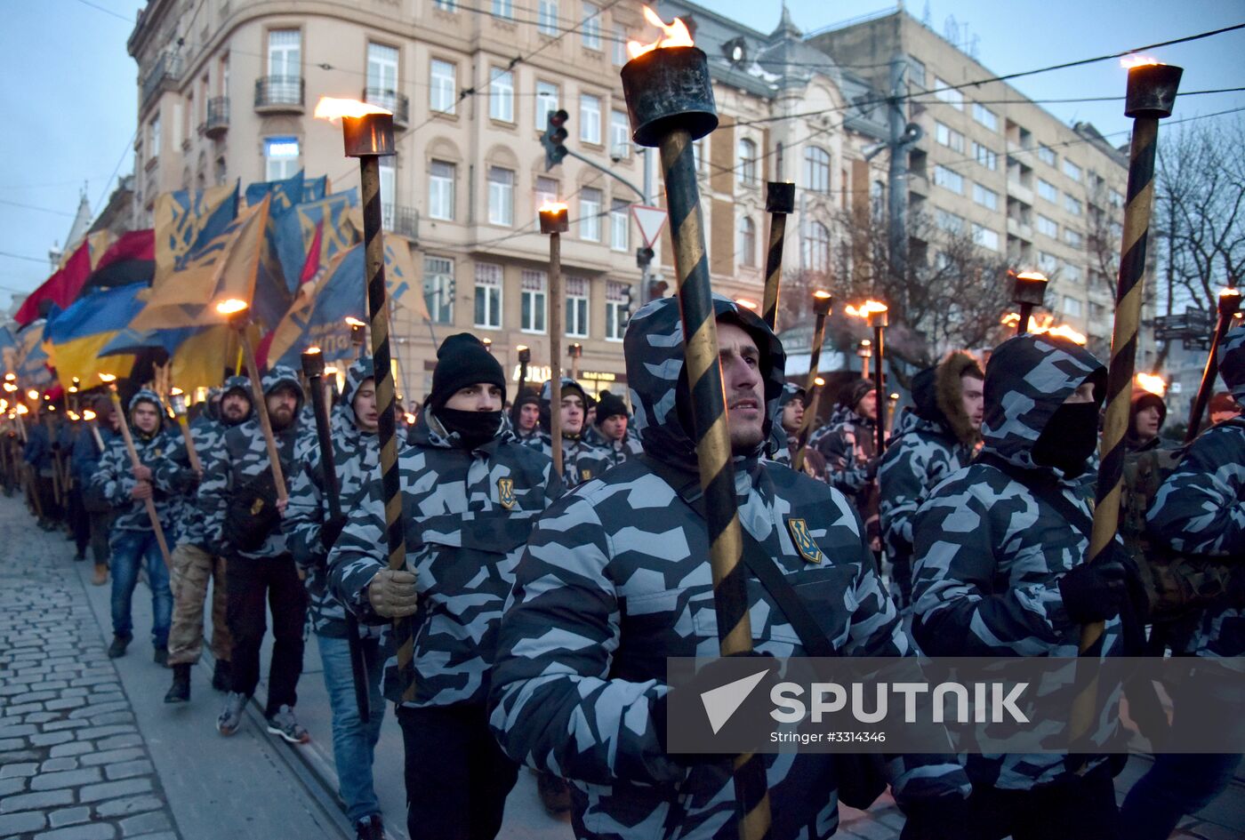 Nationalists march in Lviv