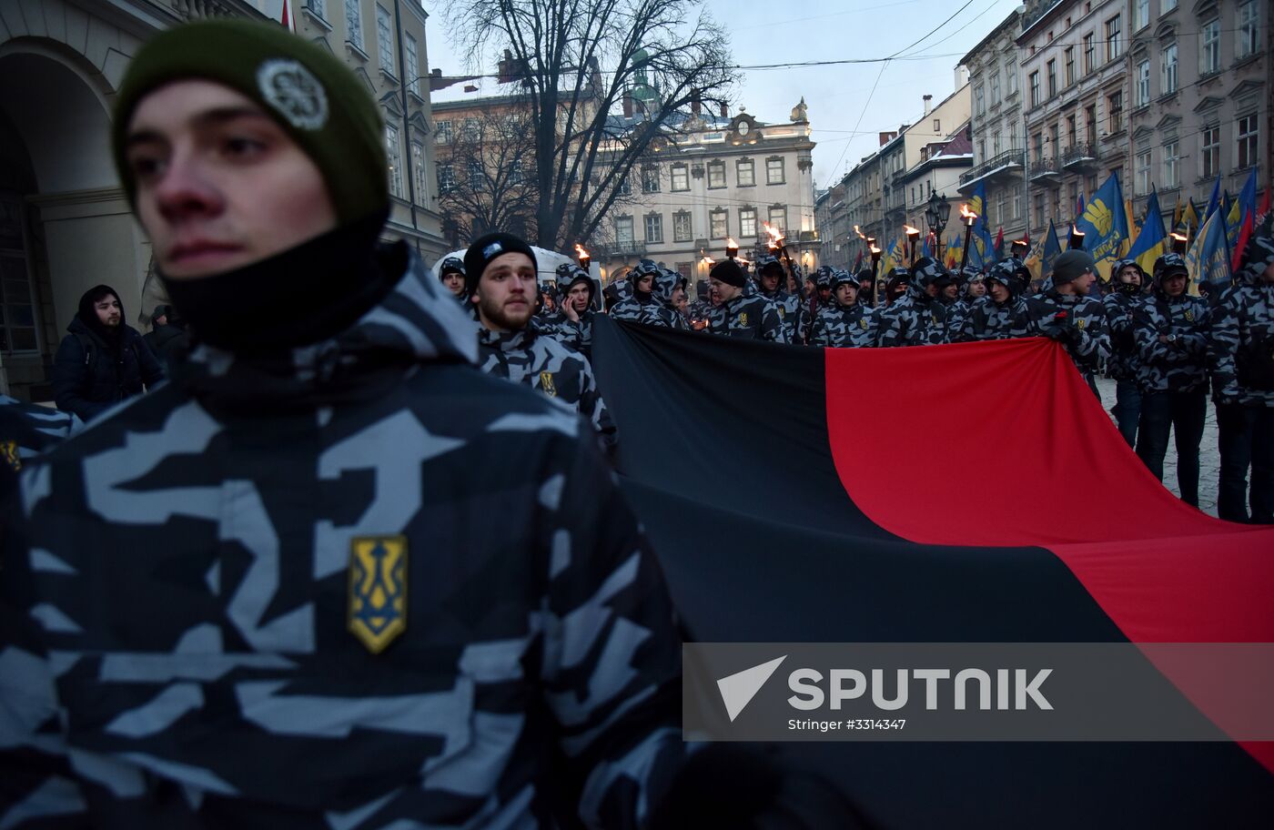 Nationalists march in Lviv