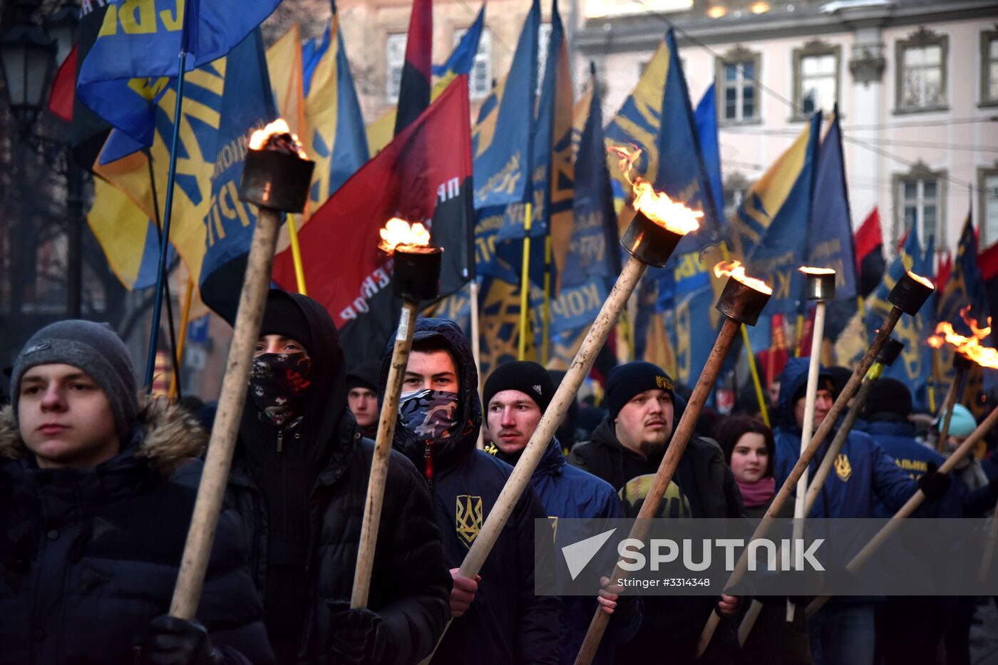 Nationalists march in Lviv