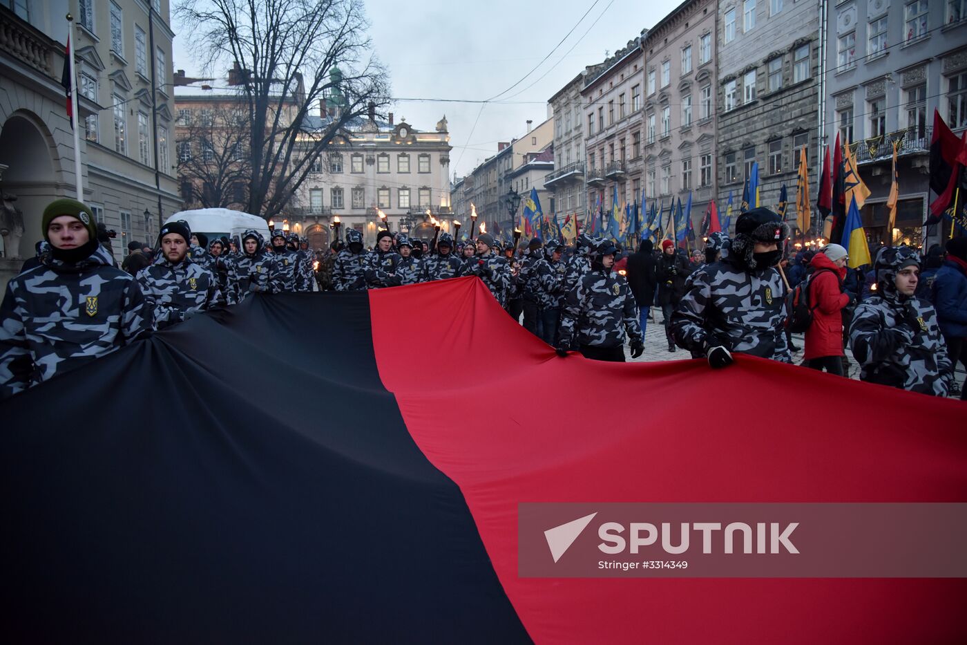 Nationalists march in Lviv