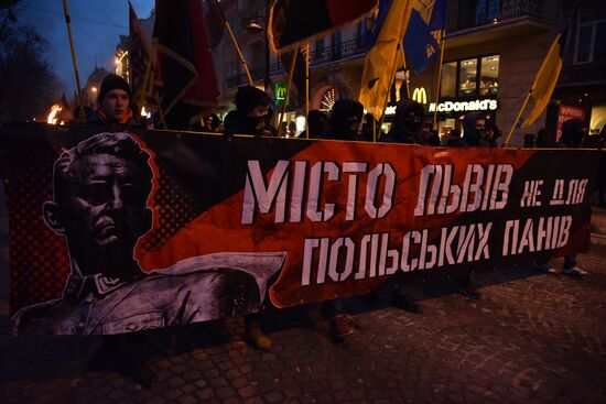 Nationalists march in Lviv