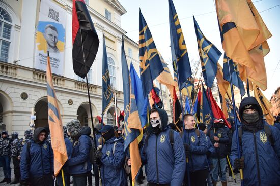 Nationalists march in Lviv