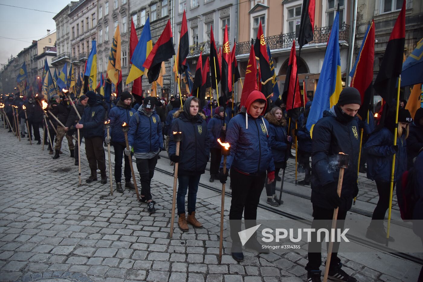 Nationalists march in Lviv